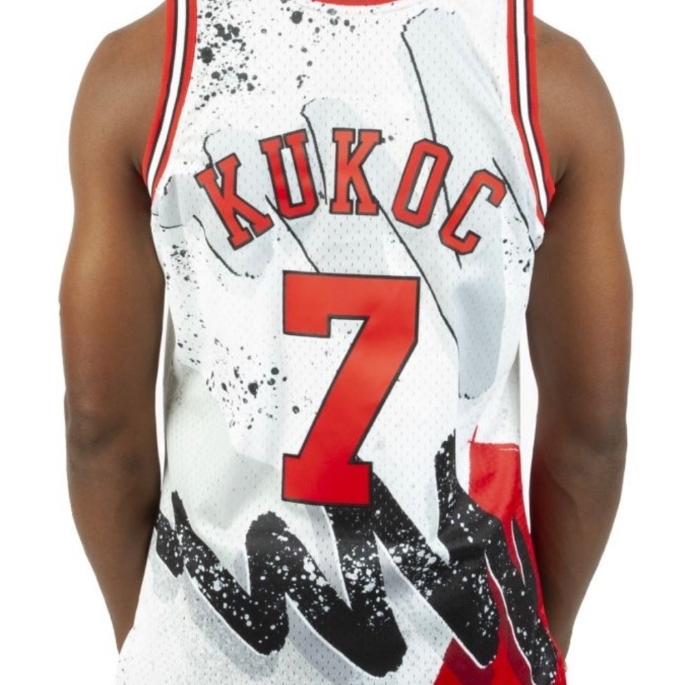 New Mitchell & Ness White Chicago Bulls 97-98 Toni Kukoc Swingman Jersey S - Picture 11 of 11